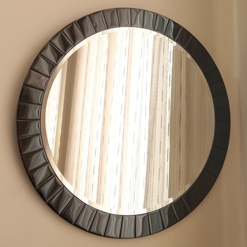 آینه گرد کد 12-76 استیل مشکی