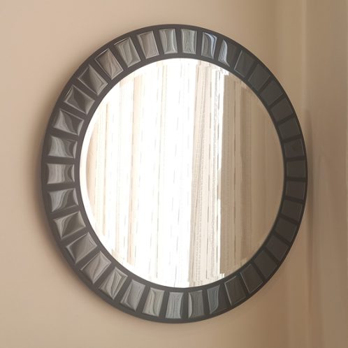 آینه استیل رنگ مشکی کد 13-76