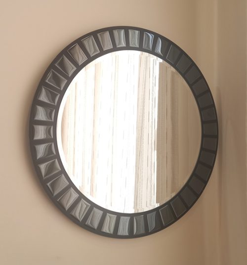 آینه استیل رنگ مشکی کد 13-76