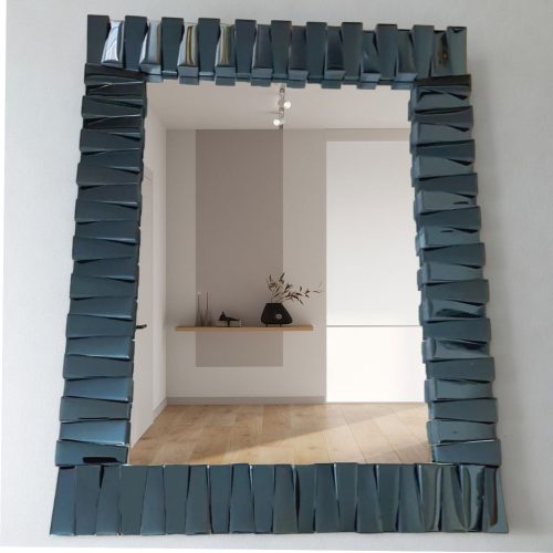 آینه دیواری کد 34E استیل مشکی سایز60*80