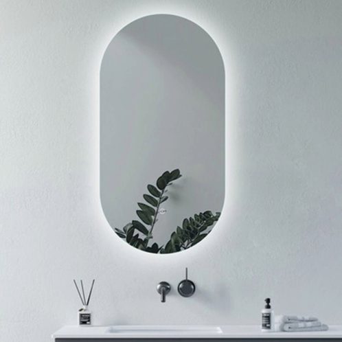آینه دوسر گرد چراغدار سایز 45*75